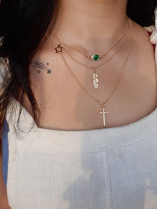 Layered Cross Necklace