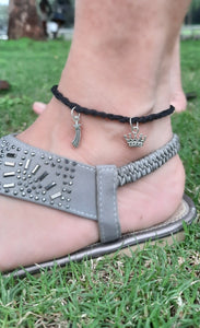 Crown & Shooting Star Anklet