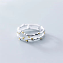 Load image into Gallery viewer, 92.5 Silver &amp; Gold Branch Ring