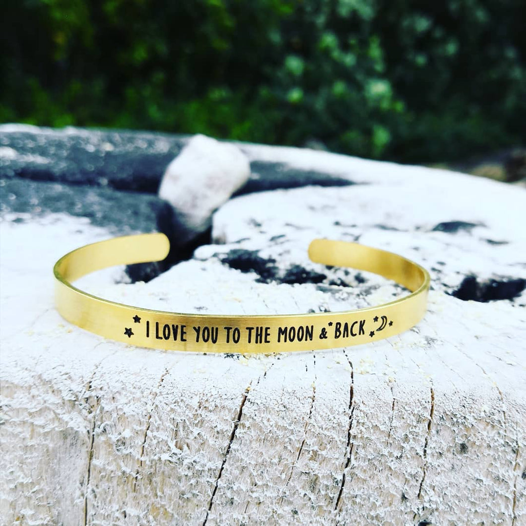 Love you to the moon and back bracelet