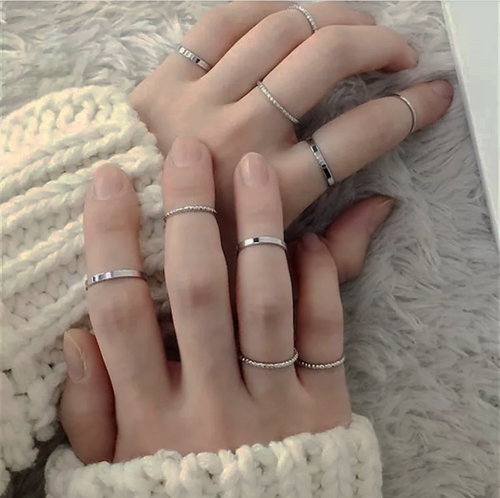 10 Pcs Classy Minimal Rings