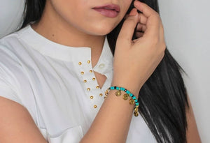 Boho Turquoise Anklet + Bracelet