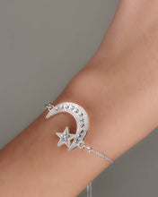 Load image into Gallery viewer, Crescent Moon &amp; Star Bracelet