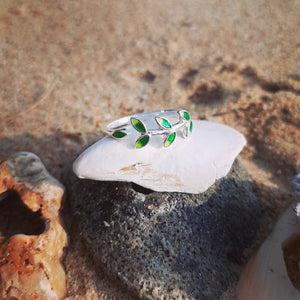 92.5 Silver Dazzling Leaf Ring